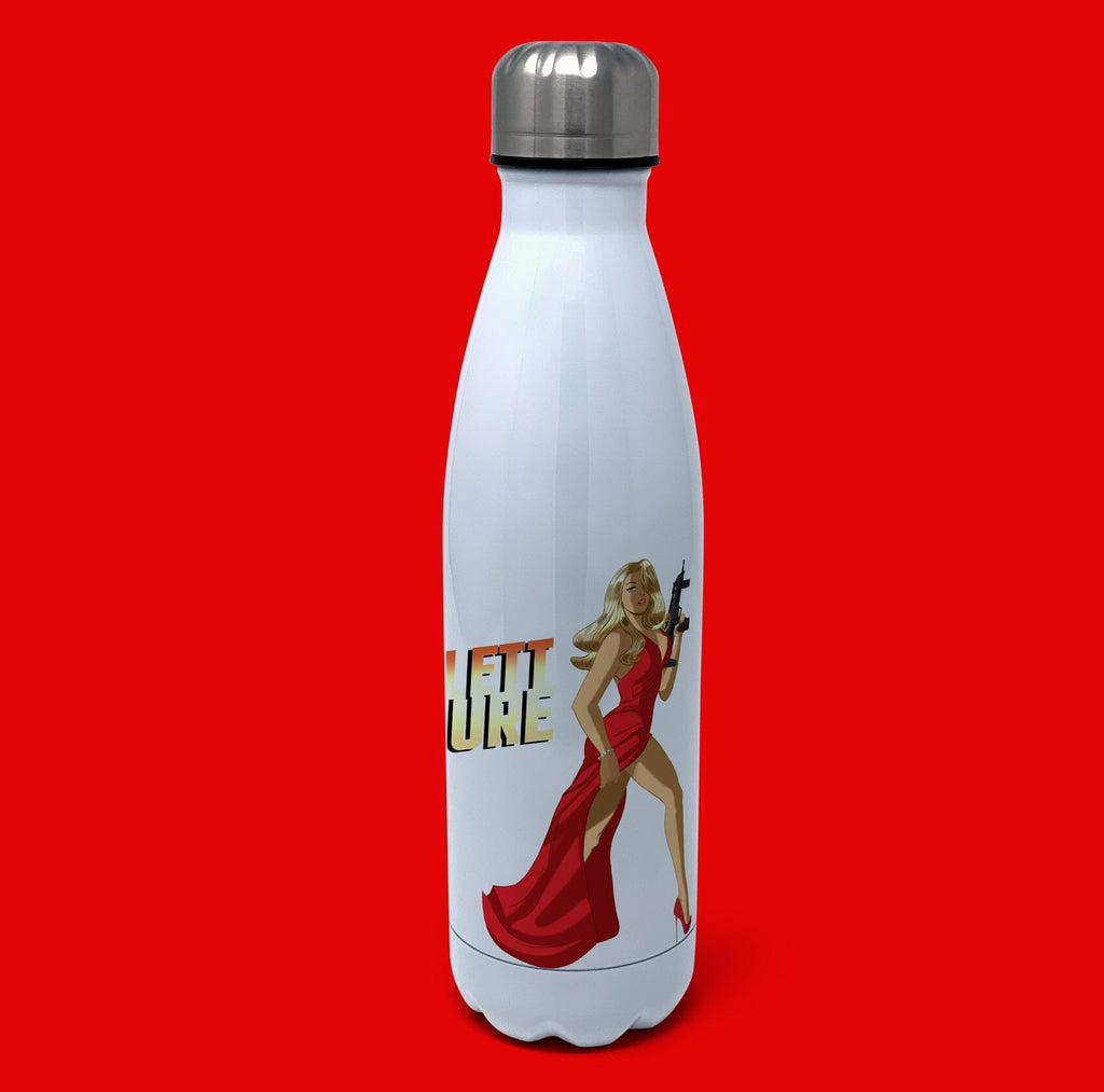 Scarlett Couture Velvet White Bottle Insulated Water Bottles HotMerchUK