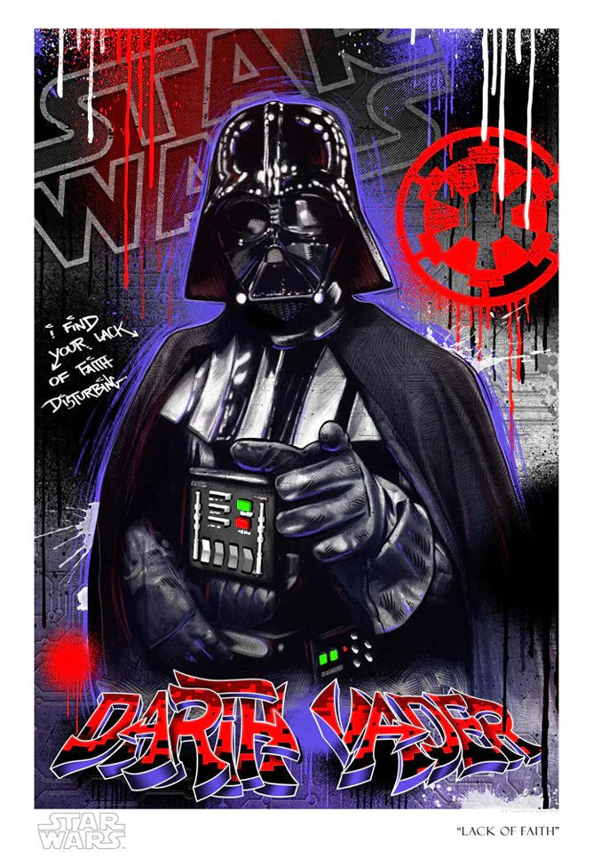 Lack of Faith : Darth Vader Fine Art Lithograph HotMerchUK Paper