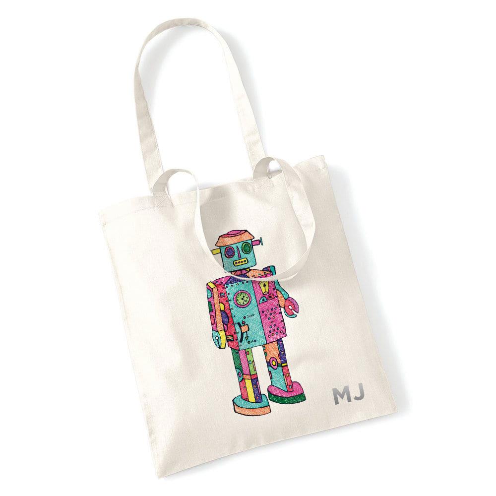 Atomic Robot Man Natural Tote Bag T-Shirts Hot Merch