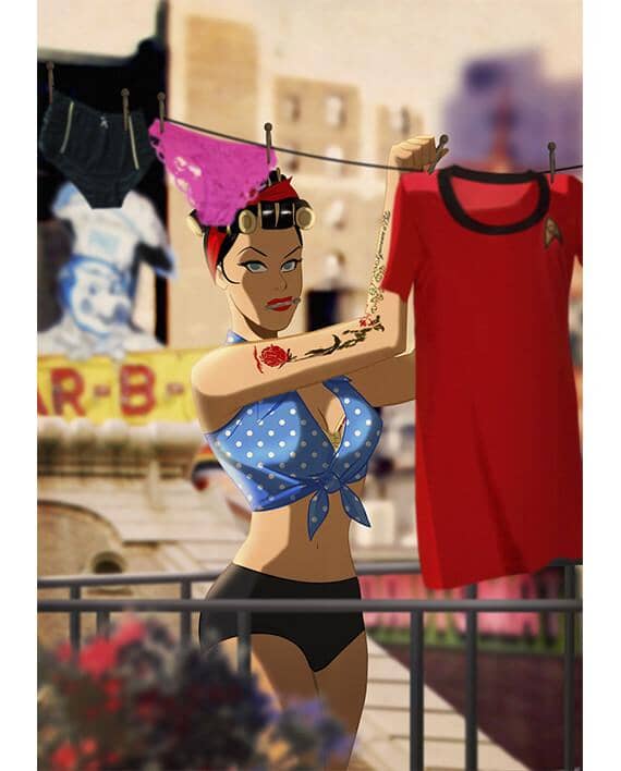 Billy Rocka : Laundry Day Fine Art Giclée HotMerchUK