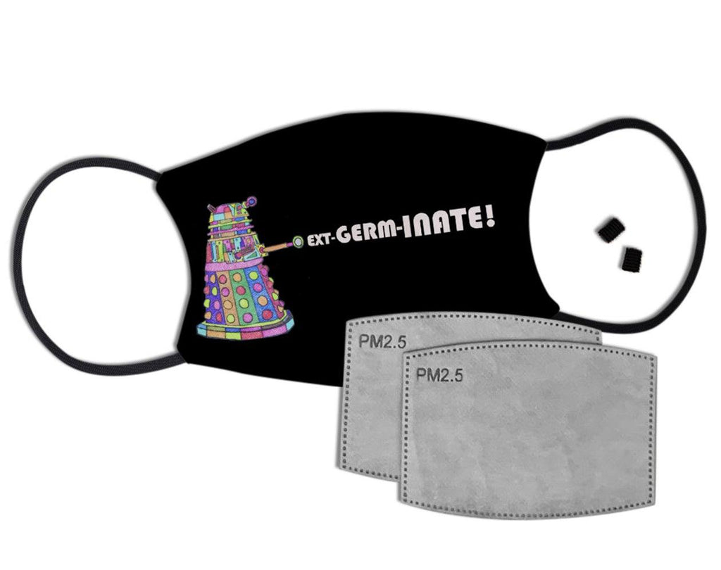 Ex-Germ-Inate Dalek Custom Face Mask with Filter Face Masks Hot Merch