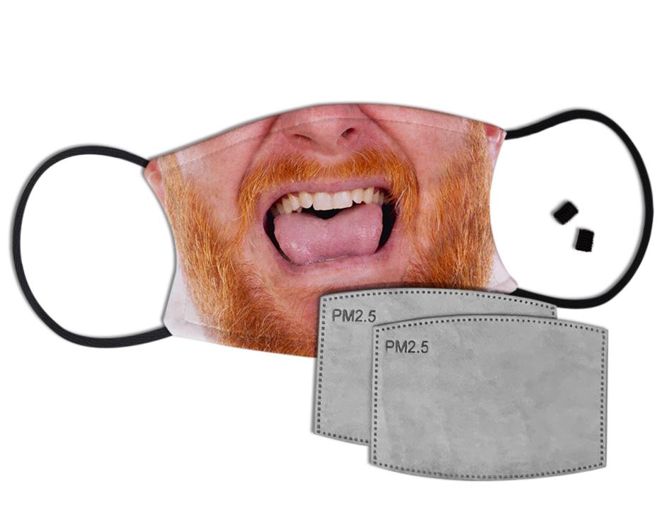Ginger Beard Custom Face Mask with Filter Face Masks Hot Merch