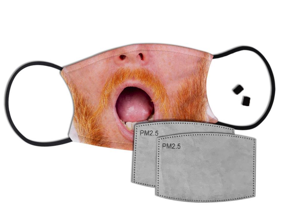 Ginger Beardy Custom Face Mask with Filter Face Masks Hot Merch