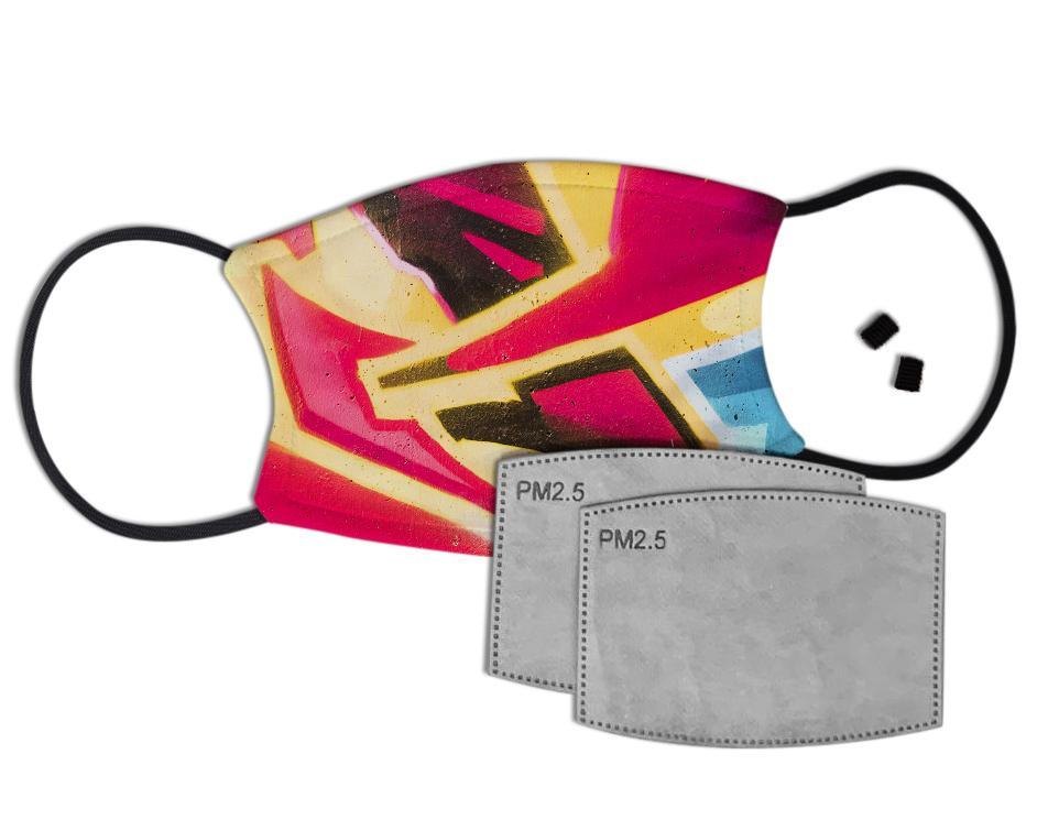 Graffiti Custom Face Mask with Filter Face Masks Hot Merch