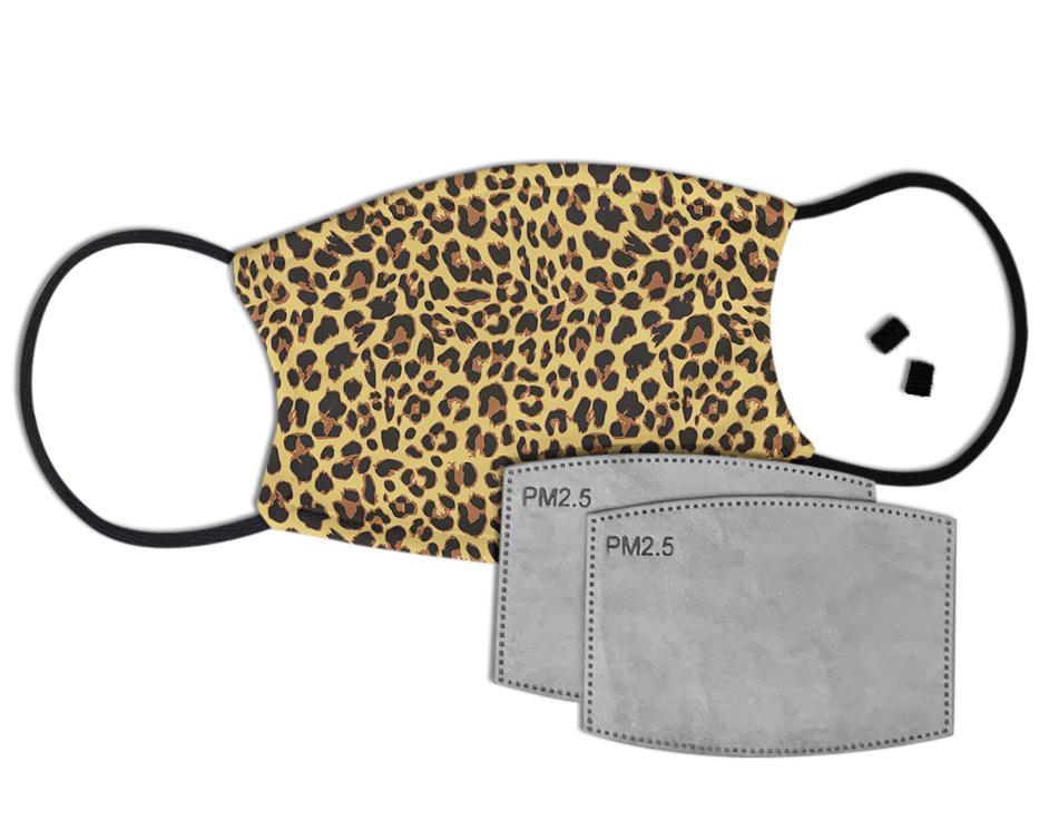 Leopard Custom Face Mask with Filter Face Masks Hot Merch