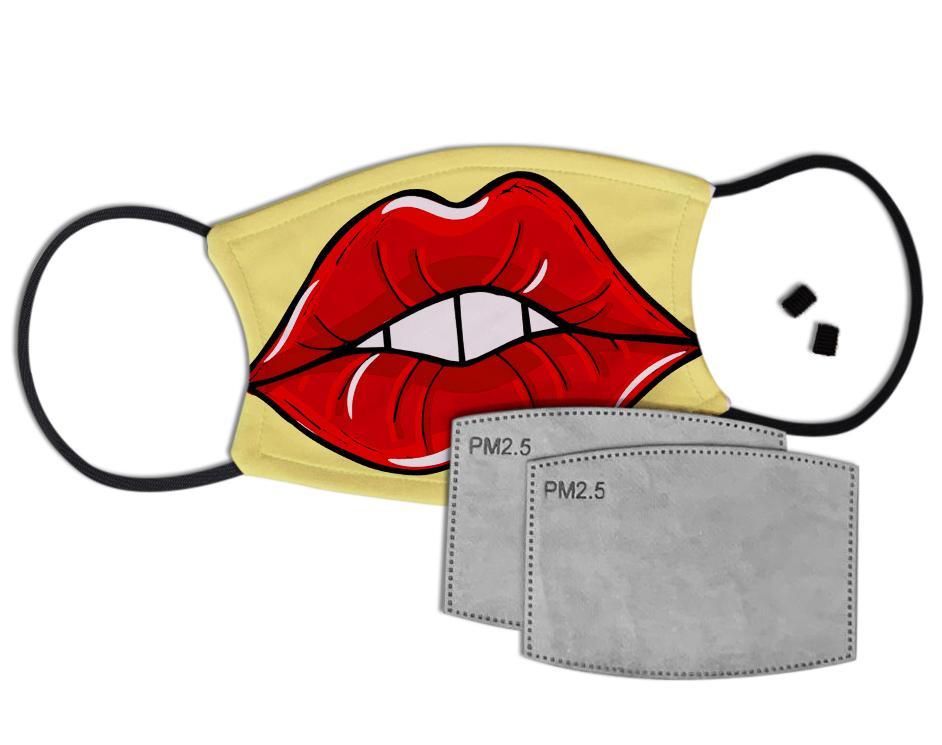 Lips Custom Face Mask with Filter Face Masks Hot Merch