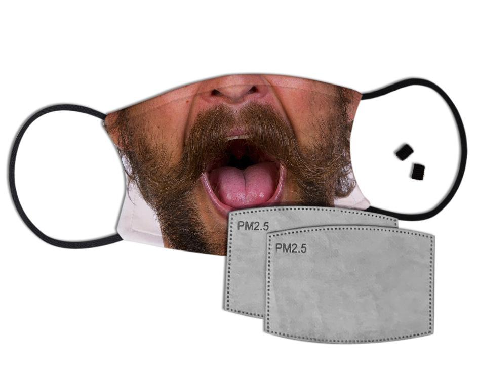 Beardy Custom Face Mask with Filter Face Masks Hot Merch