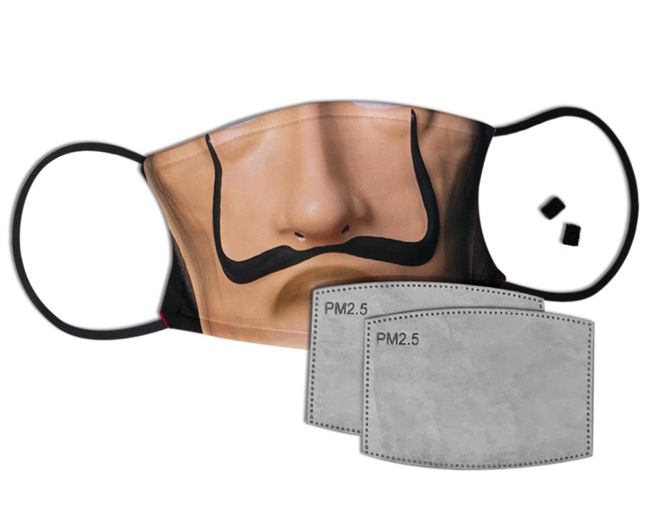 Moustache Custom Face Mask with Filter Face Masks Hot Merch