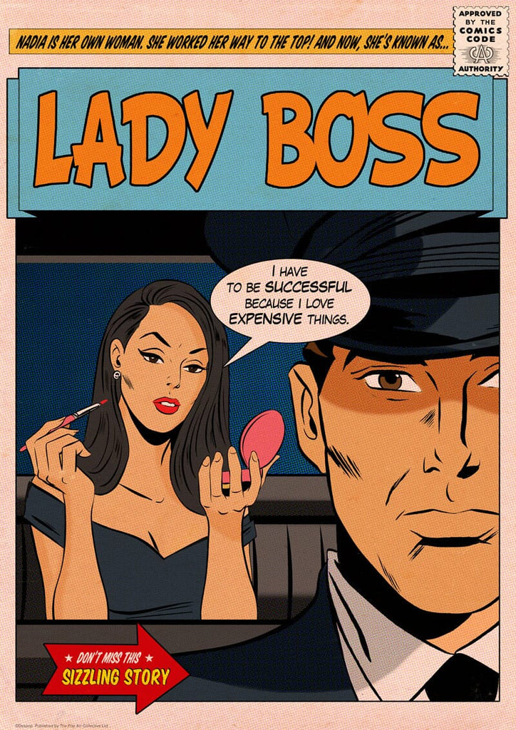 Lady Boss : Personalised Fine Art Giclée HotMerchUK