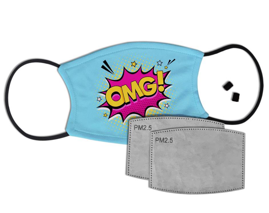OMG Custom Face Mask with Filter Face Masks Hot Merch