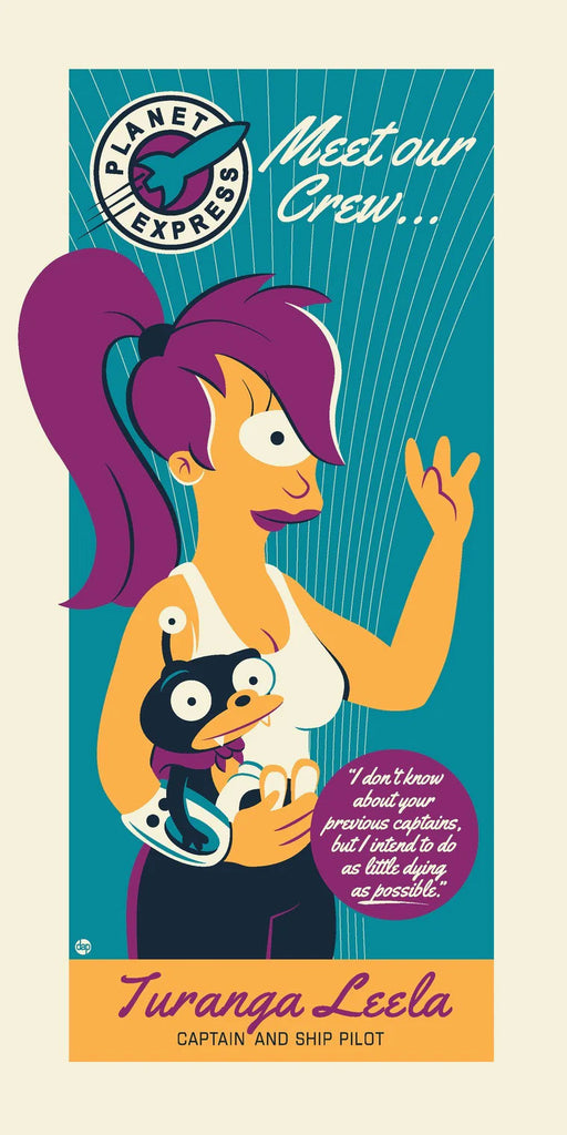 Futurama : Leela Silk-Screen on Paper HotMerchUK