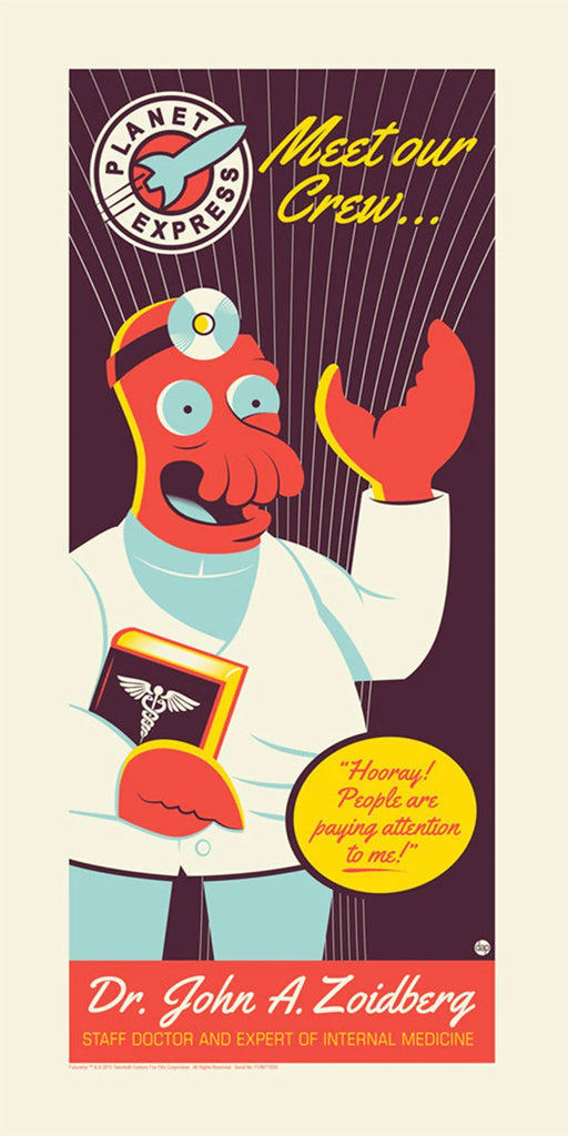 Futurama : Zoidberg Silk-Screen on Paper HotMerchUK