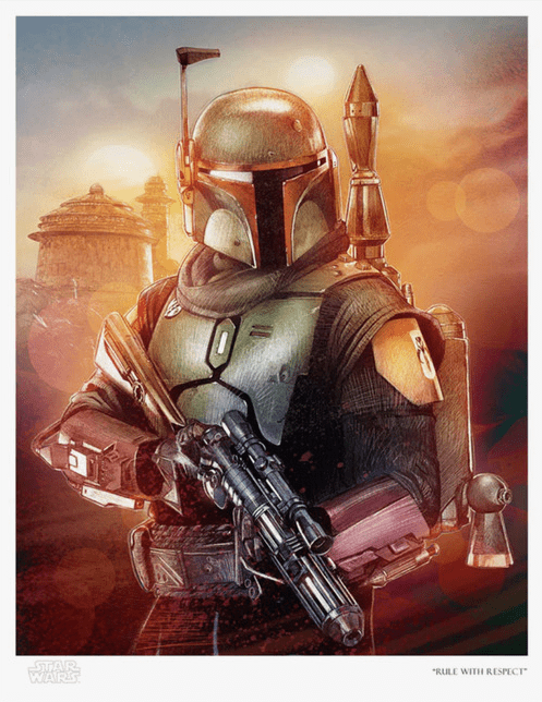 The Mandolorian - Rule with Respect Fine Art Giclée HotMerchUK