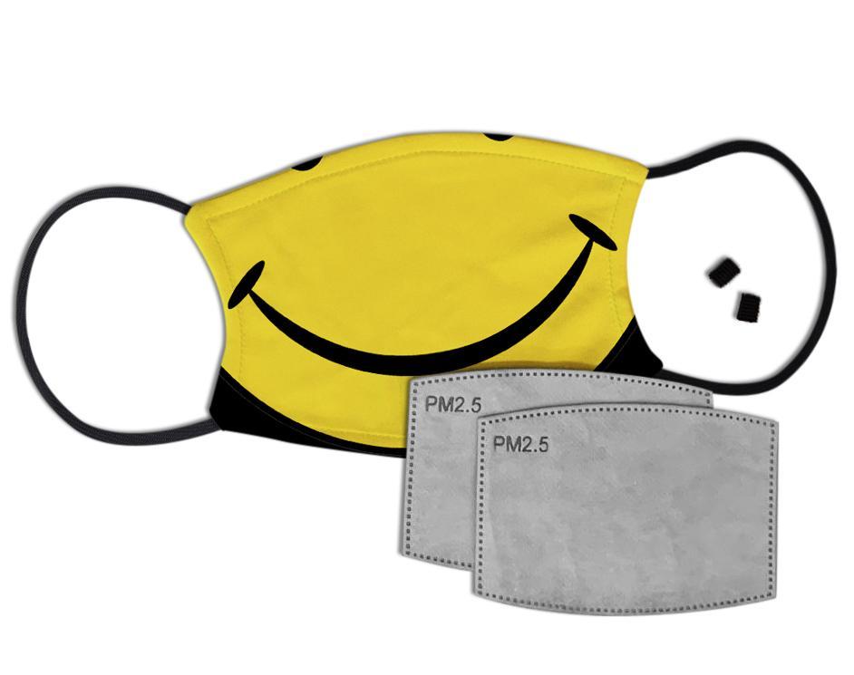 Smile Face Custom Face Mask with Filter Face Masks Hot Merch