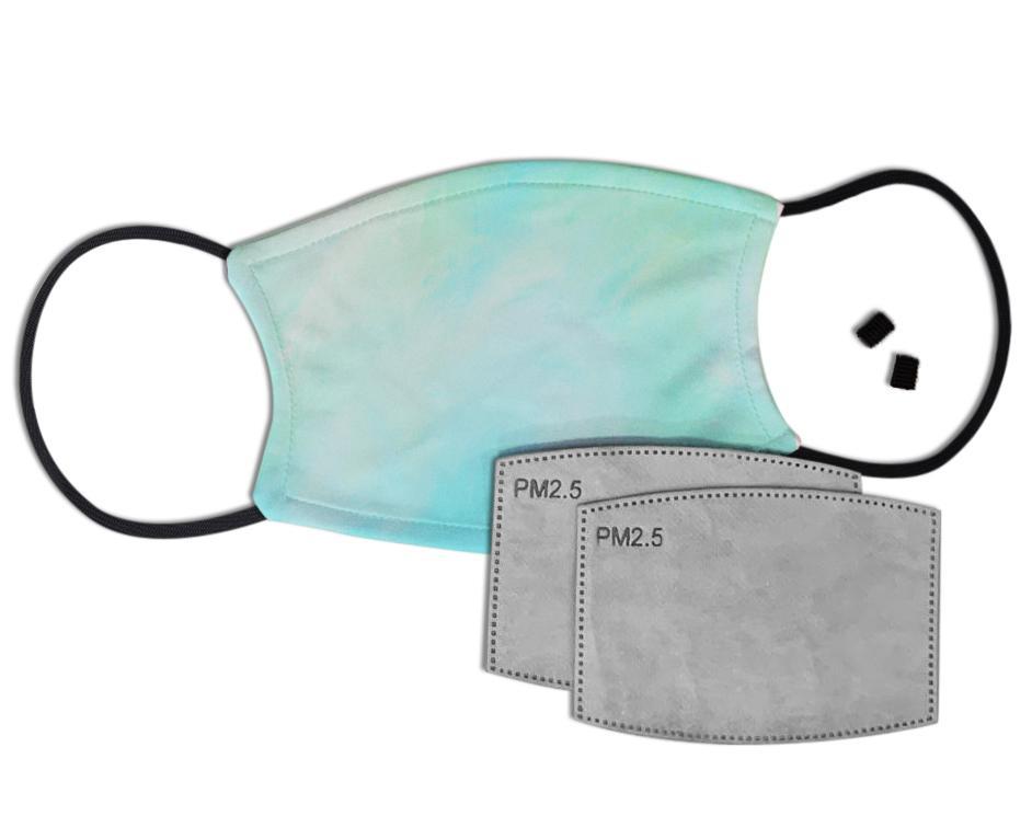 Teal Pastel Custom Face Mask with Filter Face Masks Hot Merch