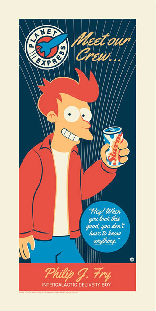Futurama : Fry Silk-Screen on Paper HotMerchUK