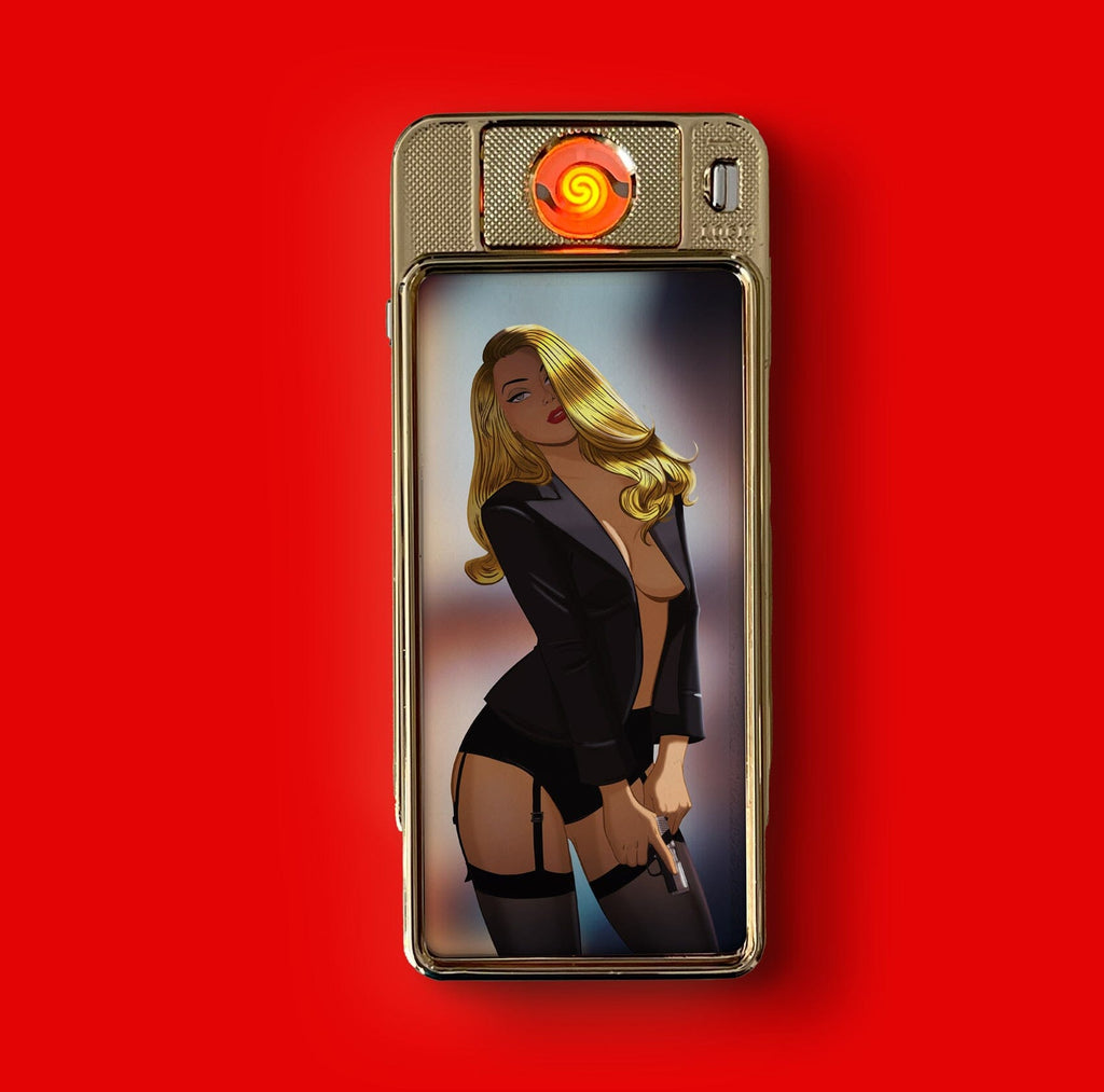 Scarlett Couture Gold USB Lighter AirPod Case HotMerchUK 