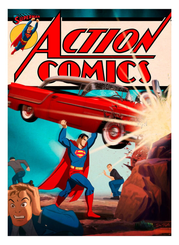 Action Comics Tribute Dlx AP Fine Art Giclée HotMerchUK 