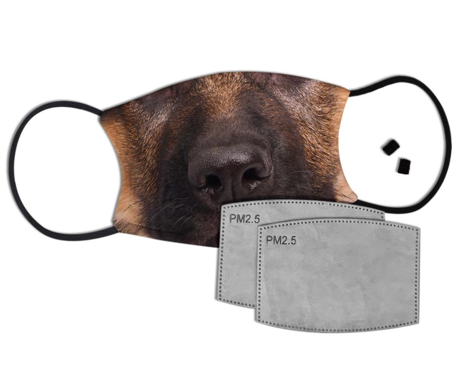 Alsatian Dog Face Custom Face Mask with Filter Face Masks Hot Merch 