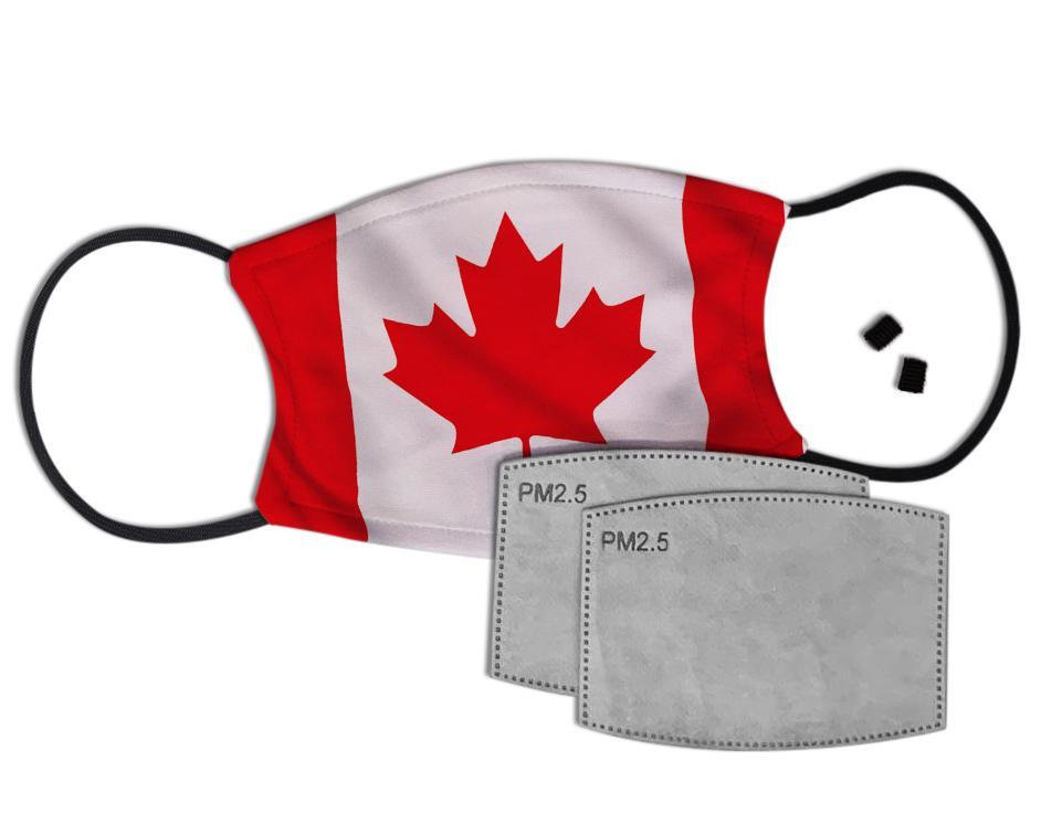 Canada Flag Custom Face Mask with Filter Face Masks Hot Merch 