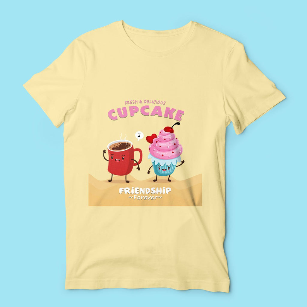 Cupcake Friends - Yellow T-Shirt T-Shirts Hot Merch 