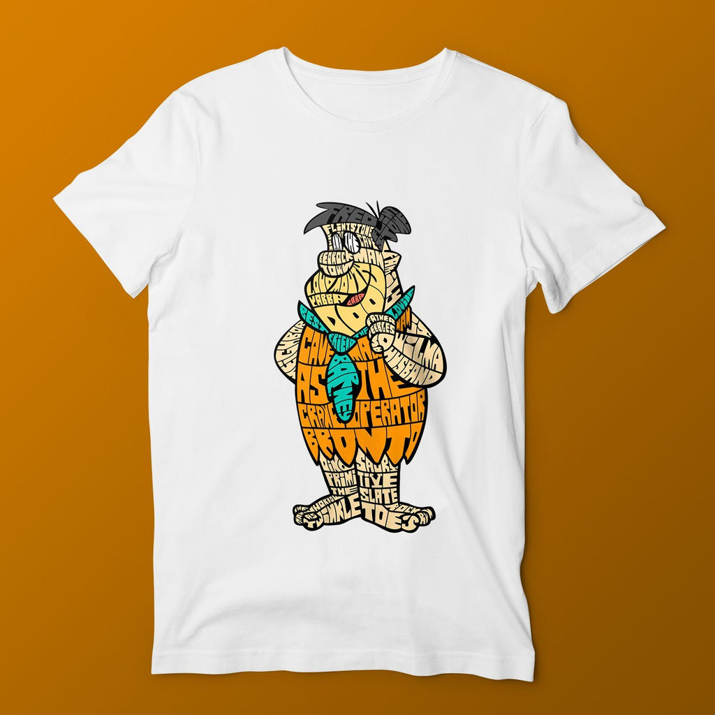 Fred Flintstone T-Shirt T-Shirts Hot Merch Small White 