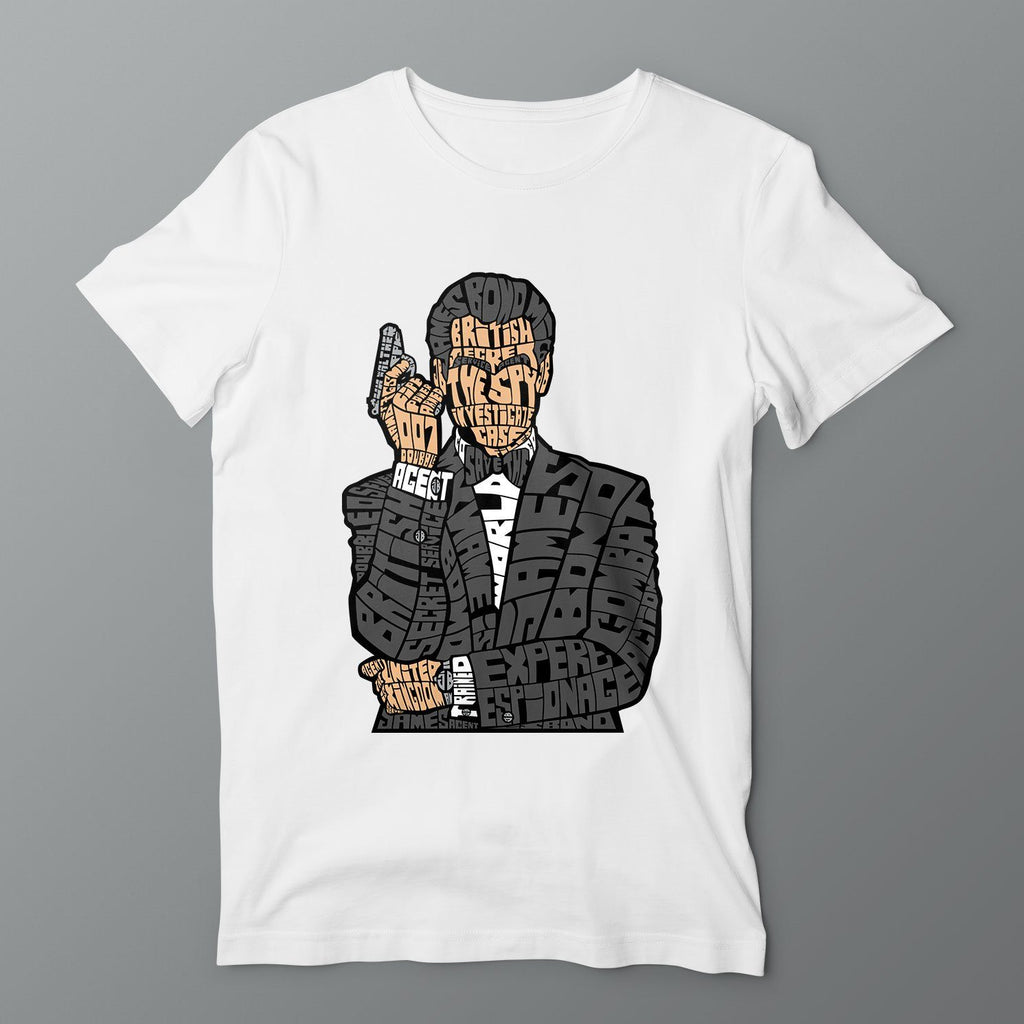 James Bond T-Shirt T-Shirts Hot Merch Small White 