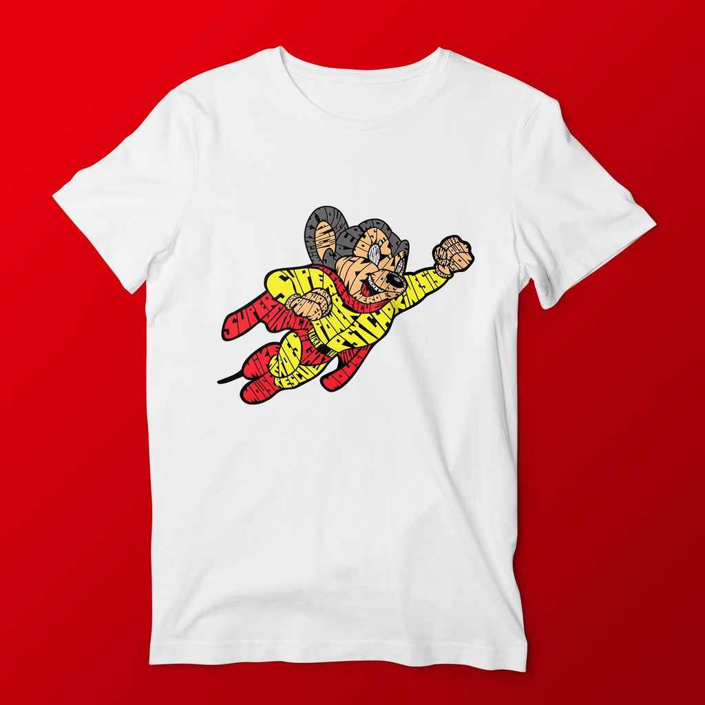 Mighty Mouse T-Shirt T-Shirts Hot Merch Small White 