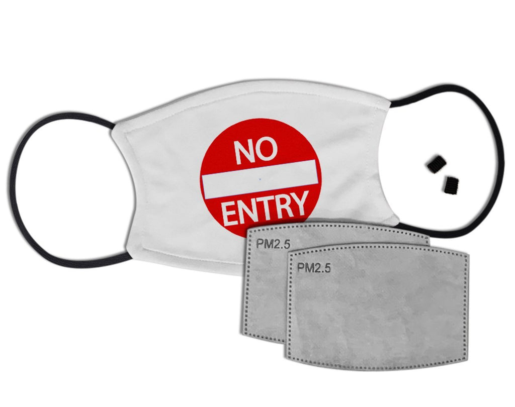 No Entry Custom Face Mask with Filter Face Masks Hot Merch 