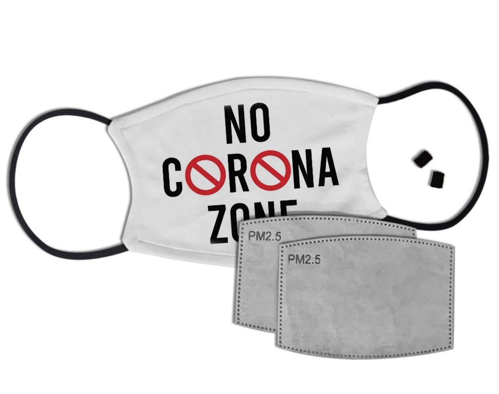 No Corona Zone Custom Face Mask with Filter Face Masks Hot Merch 