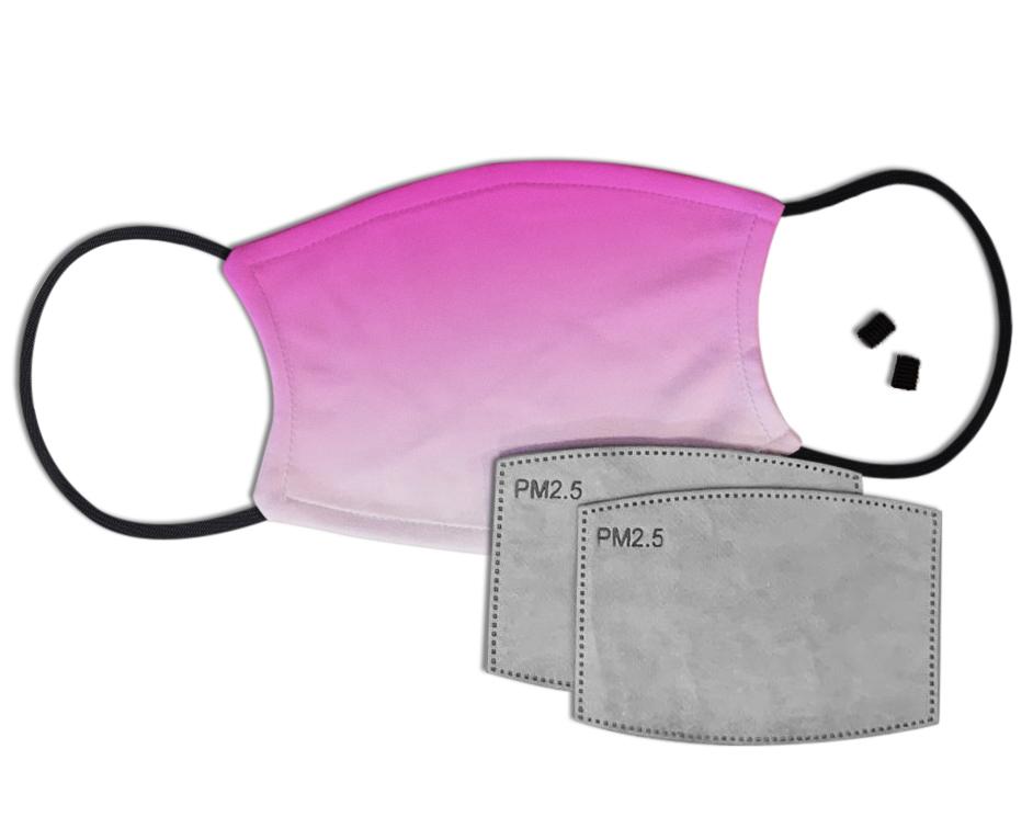 Pink Ombre Custom Face Mask with Filter Face Masks Hot Merch 