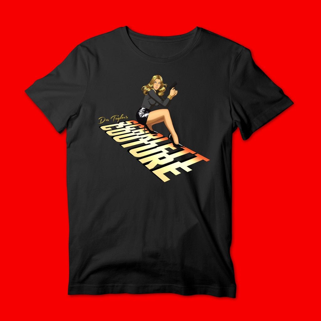 Scarlett Couture Gold Signature Tee T-Shirts Hot Merch Small Black 