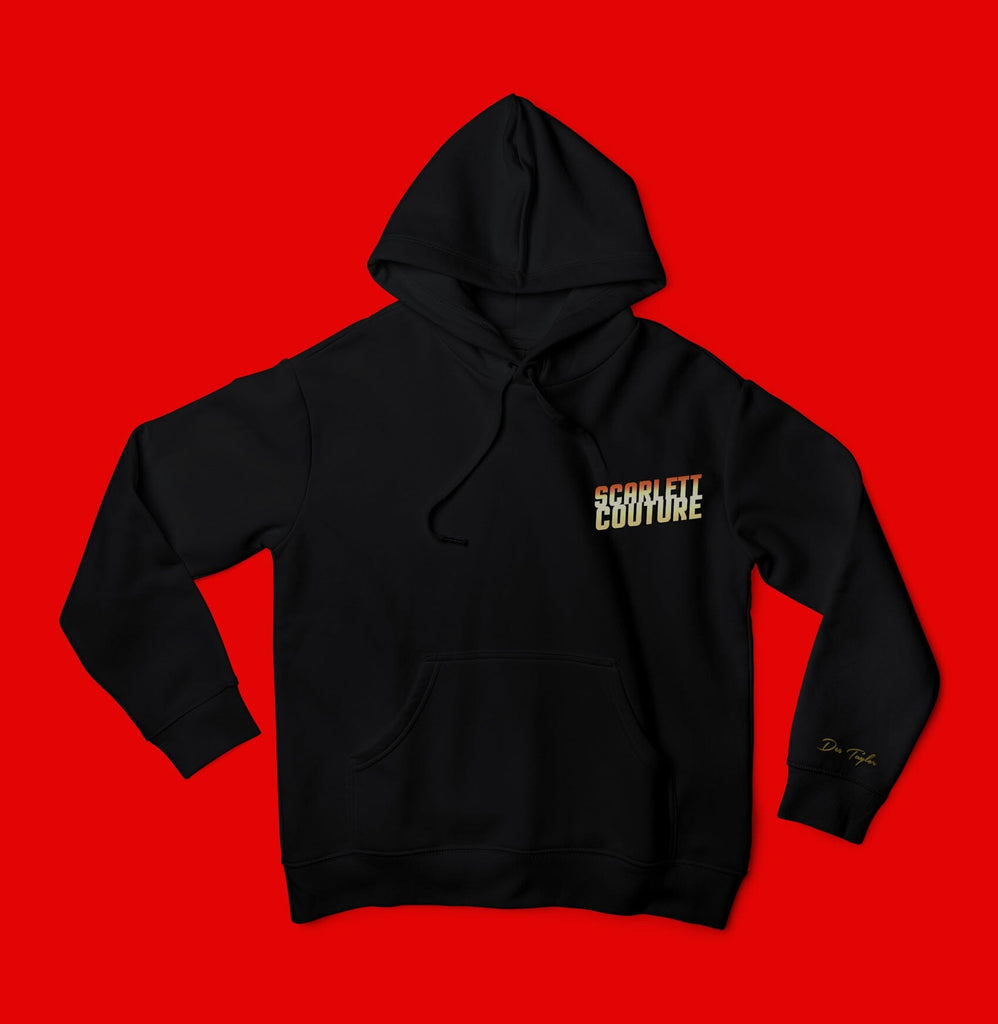 Scarlett Couture Gold Signature Hoodie Hoodies Hot Merch Small Black 