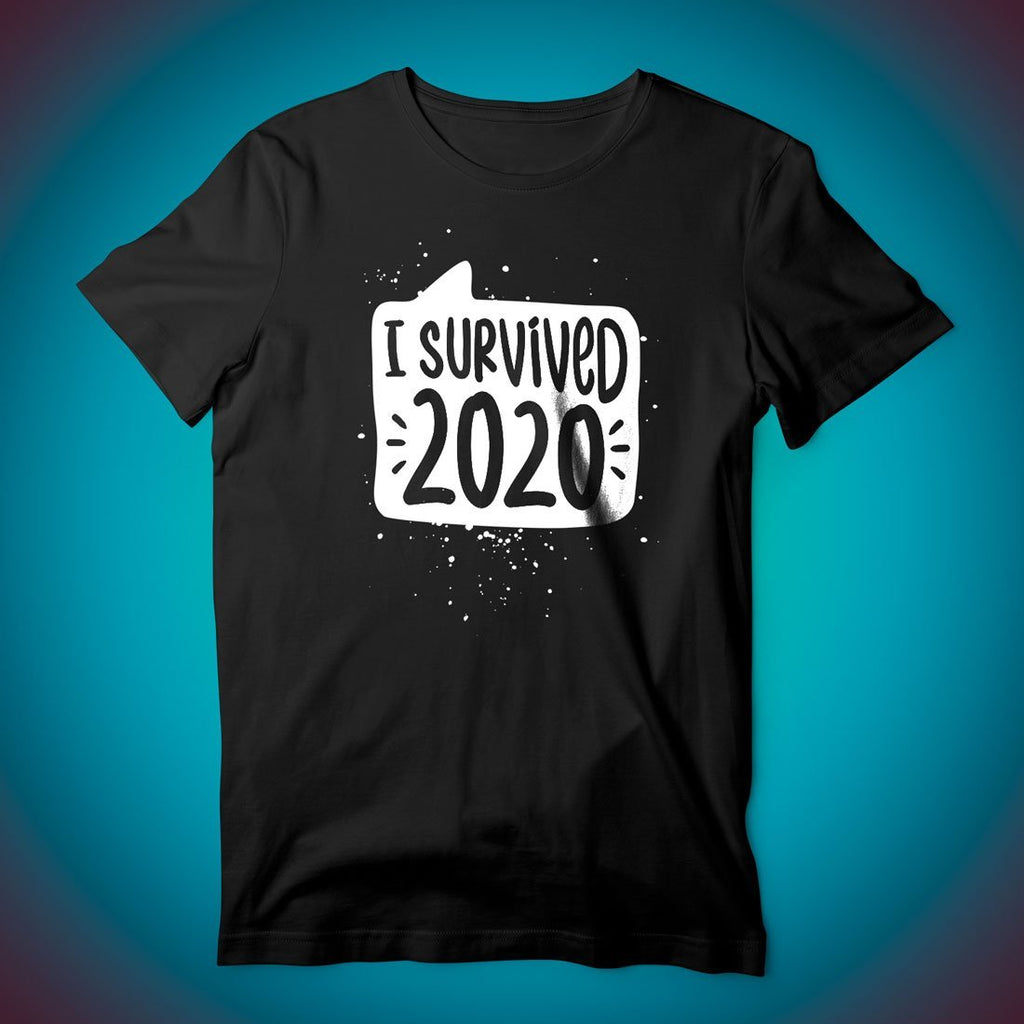 I Survived 2020 - Personalised T-Shirt T-Shirts Hot Merch Small No Crew Neck