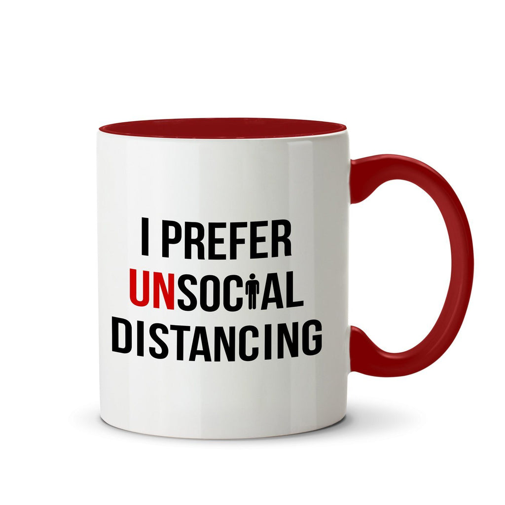 Unsocial Distancing Mug Mugs Hot Merch Red 