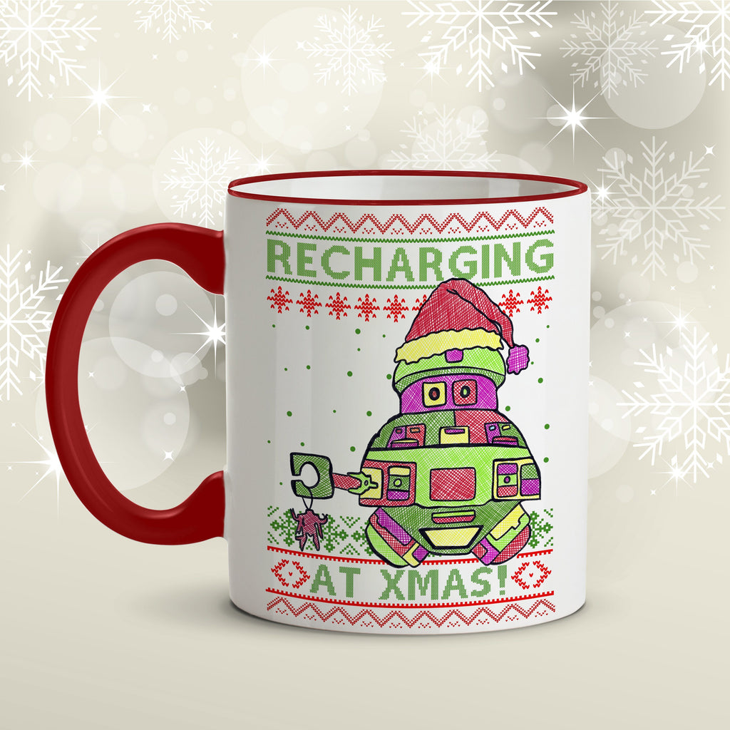 Recharge At Xmas Personalised Xmas Ceramic Mug Mugs Hot Merch 