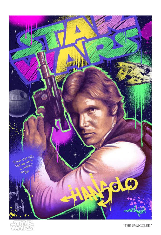 The Smuggler : Han Solo Fine Art Lithograph HotMerchUK Paper 